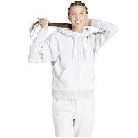 adidas Damen Kapuzensweat Essentials 3-Streifen Full-Zip Fleece, Größe M in Pink LGREYH/WHITE