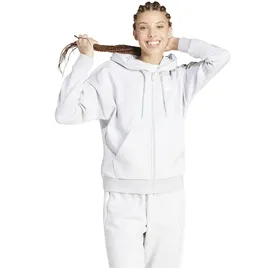 adidas Damen Kapuzensweat Essentials 3-Streifen Full-Zip Fleece, Größe M in Pink LGREYH/WHITE