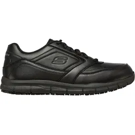 SKECHERS Nampa Sneaker, Black Synthetic Pu, 39.5