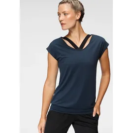 H.I.S. Funktionsshirt H.I.S, Damen, Gr. 36/38, blau (marine), Obermaterial: 87% Polyester, 13% Elasthan, figurumspielend hüftlang, Shirts Funktionsshirt, ärmellos, figurfreundlicher Schnitt, ideal für Sport und Wandern
