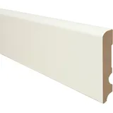 Logoclic Sockelleiste MDF rund Grundiert 90 mm x 16 mm x 2600 mm