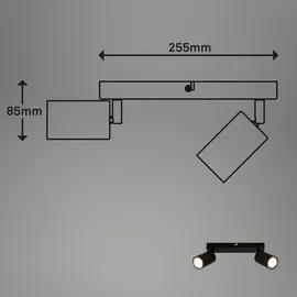 Briloner Deckenlampe 1-flg. schwenkbar 25,5 cm schwarz