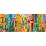 Wash+Dry Casas de Colores 75 x 190 cm Blau