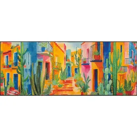 Wash+Dry Casas de Colores 75 x 190 cm Blau
