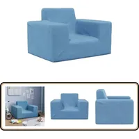 Kindersofa Blau Weich Plüsch - Vidaxl