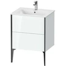 Duravit XViu Waschtisch-Unterschrank mit 2 Auszüge, stehend, schwarz matt