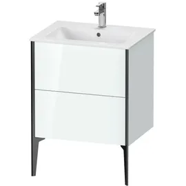 Duravit XViu Waschtisch-Unterschrank mit 2 Auszüge, stehend, schwarz matt