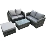 fimous Gartenlounge-Set 5-tlg. Dunkelgrau