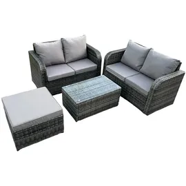 fimous Gartenlounge-Set 5-tlg. Dunkelgrau