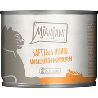 MjAMjAM Sparpaket: 24x200g MjAMjAM saftiges Huhn an leckeren Möhrchen