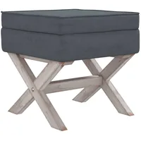 vidaXL Hocker mit Stauraum Dunkelgrau 45x45x49 cm Samt