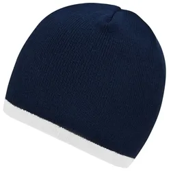 Beanie Kontrast "MB7584" - navy/white