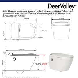 deervalley Dusch WC Komplettanlage mit Bidet-Funktion Weiß