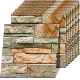Trintion 3D Wandpaneele 10 Stück Wandpaneele Selbstklebend 30X30cm Wandaufkleber Wasserdicht Wandtapete Klebetapete für Küche Schlafzimmer Badezimmer Wohnzimmer