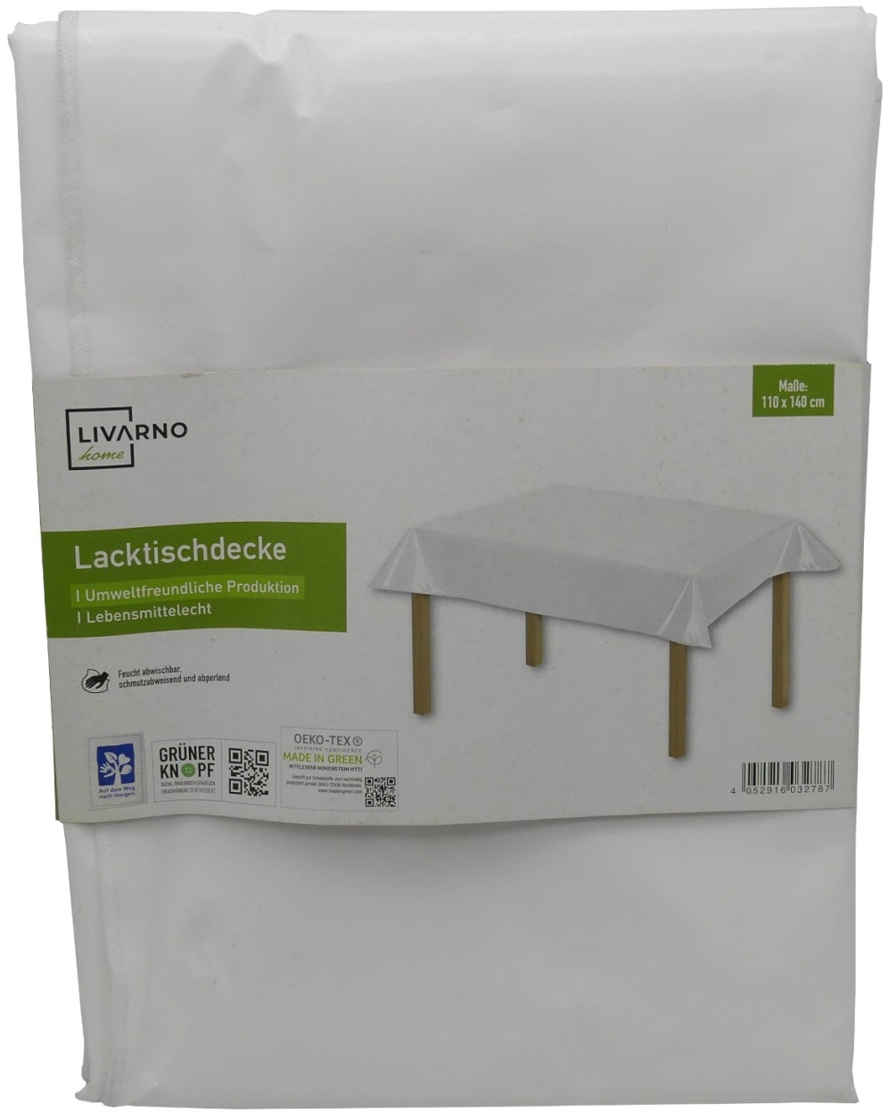 LIVARNO home Lacktischdecke abwischtbar Vlies-Unterseite pflegeleicht schmutz...