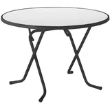 BEST Freizeitmöbel Primo Klapptisch Ø 100 x 70 cm anthrazit