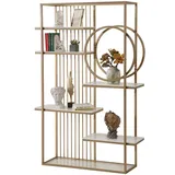 JVmoebel Bücherregal 35 x 180 x 120 cm Gold