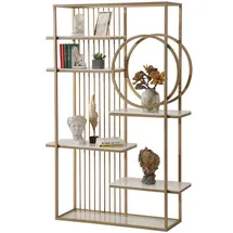 JVmoebel Bücherregal 35 x 180 x 120 cm Gold
