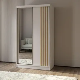 masseno Schwebetürenschrank NELVIA 120 x 216 x 61 cm Weiß
