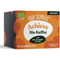 Four Sigmatic Instant-Kaffeepulver | Arabica-Instantkaffee-Einzelportionen mit Löwenmähne, Chaga und Rhodiola | Pilzkaffee-Instantmischung | 10 Päckchen