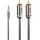 Lindy Audiokabel Cromo Line 3,5mm Klinken-Stecker - RCA-Stecker 0,5m (35332)