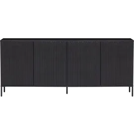 Woood Sideboard Gravure 200 x 85 cm Beige / Schwarz