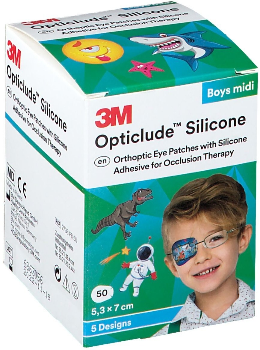 3MTM OpticludeTM Silicone Boys Midi 5,3 x 7,0 cm 50 pc(s) pansement(s)