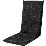 Doppler / Hochlehner Living/Gartenstuhlauflage/Hochlehner/Schwarz Blumen/ca. 119 x 48 x 6 cm