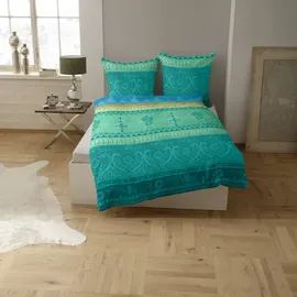 Casatex Indi Satin smaragd 135 x 200 cm + 80 x 80 cm