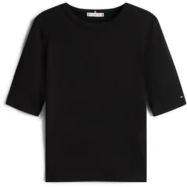 Tommy Hilfiger SLIM 5X2 RIB C-NK Rundhals Schwarz XXXL