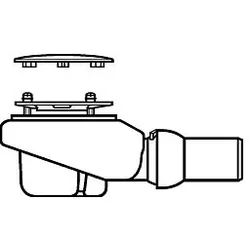 Villeroy & Buch Ablauf TempoplexPlus 92260061 compact, Ø 90 mm, für Duschwanne, verchromt