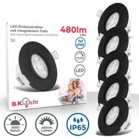 B.K.Licht - 5er Set 230V, 4,9W, 480lm, LED dimmbar,