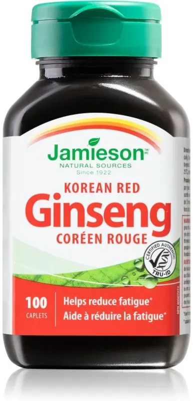 Jamieson Korean Red Ginseng Tabletten zur Unterstützung der Immunität, gegen Müdigkeit und Erschöpfung 100 TABL