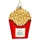 SIKORA Pommes Frites besondere Weihnachtskugel Glas Christbaumschmuck Deko Figur Weihnachten Anhänger Ornament - Trend Line - BS481