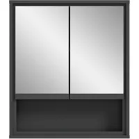 welltime Badezimmerspiegelschrank »Jaru«, Badmöbel, 2 Türen, 1 offenes Fach, Breite 60 cm, grau