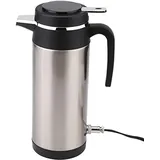 Wakects Elektrischer Wasserkocher für Auto, 12 V, 1000 ml, Edelstahl, Reise-Wasserkocher mit Zigarettenanzünder, tragbarer Reisewasserkocher für heißes Wasser, Kaffee, Tee