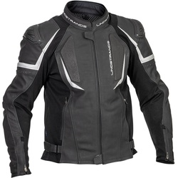 Lindstrands Sanden Motorrad Lederjacke, schwarz, Größe 60 für Männer