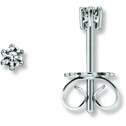 Paar Ohrhänger VIVANCE "0.2 ct Diamant Brillant Ohrringe Ohrstecker aus 585 Weißgold", silber, Ohrringe, Damen, Damen, 0.2 ct, Diamanten, Damen Gold Schmuck