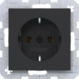 Hager Schuko-Steckdose nachtschwarz matt 2 St.