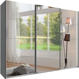 WIMEX Schwebetürenschrank England 270 x 236 x 65 cm Grau/Schwarz