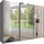 WIMEX Schwebetürenschrank England 270 x 236 x 65 cm Grau/Schwarz