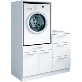 laundreezy Mehrzweckschrank-Set 118 x 162 x 68 cm Weiß