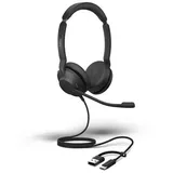 JABRA Evolve2 30 SE MS Stereo Schwarz Mikrofon-Rauschunterdrückung, Noise Cancelling Headset Telefon