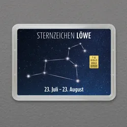 Goldbarren 1g Sternzeichen: Löwe (Flip)