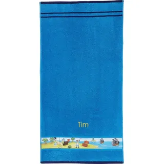 Erwin Müller Badetuch Kinder-Badetuch, Walk-Frottier Uni blau