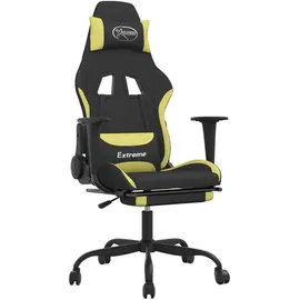 vidaXL Gaming-Stuhl mit Massage & Fußstütze Schwarz und Hellgrün