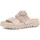 Gabor Pantolette GABOR, Damen, Gr. 41, rosé, Veloursleder, unifarben, Schuhe Pantolette, Plateau, Sommerschuh, Schlupfschuh mit Bast-Zierblüte