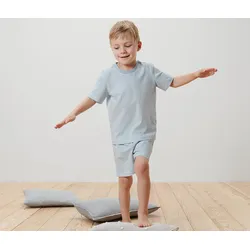 Tchibo - Kinder-Shorty-Pyjama - Gr. 86/92 - hellblau/gestreift