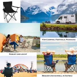 BigDean Campingstuhl Faltstuhl Dunkelgrau