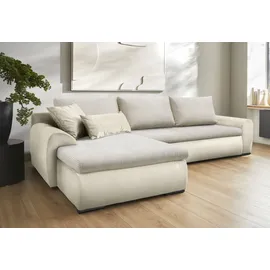 Home Affaire Ecksofa HOME AFFAIRE "Win L-Form, B: 285 cm - OTTO. Verlässliche Qualität.", beige, B:285cm H:85cm T:176cm, 100% Polyester, Sofas, Ecksofa, mit 2 Zierkissen, optional Bettfunktion & Bettkasten, Topseller